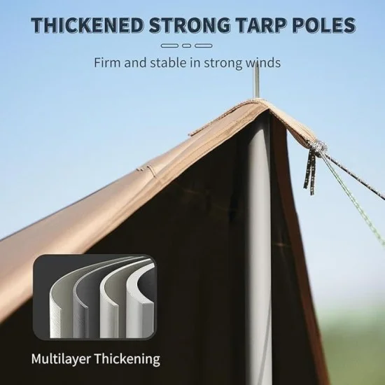 Naturehike Cloud Skies Awning Canopy Lite - Dark Brown Hexagon Vinyl-S (400*292)